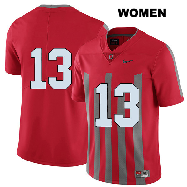 Ohio State Buckeyes Women's Tyreke Johnson #13 Red Authentic Nike Elite No Name College NCAA Stitched Football Jersey OI19H50MI